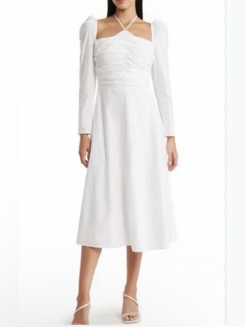 ASTR The Label White Cotton Midi Dress sz- Small